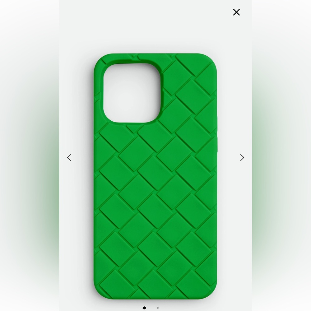 Bottega Veneta Green Intrecciato Silicone iPhone Case
